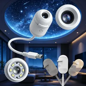 Hd Smart Dynamic 5D Holographic Night Light Projector, Plug-and-Play HD Star Projector, Proyector De Galaxias para Habitación (3 Projection Films)