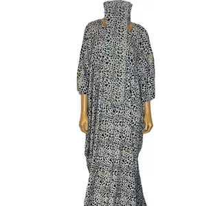 Matching cheetah Print Baati with Gabasaar 2-Piece Set Everyday Modest Comfort