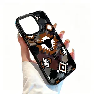 Phone Case for iPhone 17 16 Plus 15 Pro Max 14 13 12 11 Western Elements Bullhead Pattern Non-Yellowing Shockproof Soft Silicone Transparent Cover iPhone case