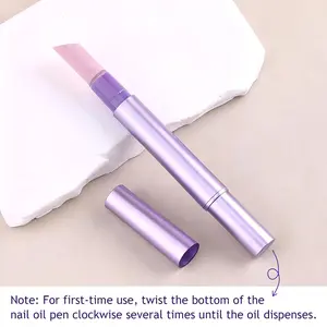 Cuticle Oil Pusher Pen Set, 2-in-1 Ceramic Cuticle Pushers with Oil for Nail Repair, Hangnail & Dry Cuticle Removal, Nail Care Pens for Manicure & Pedicure, Professional Salon Tools