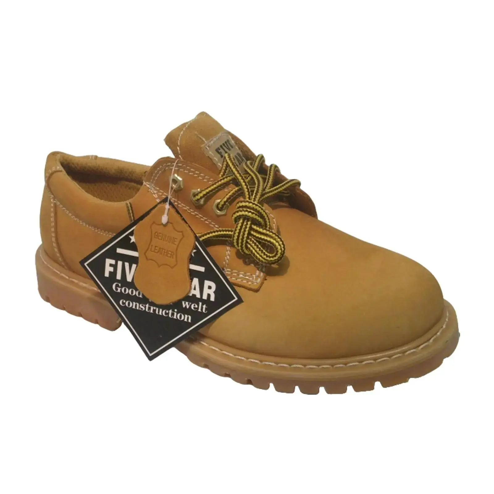 Men's Leather Oxford Shoes 4" Tan Slip\ Oil Resistant Oxford Work Boots