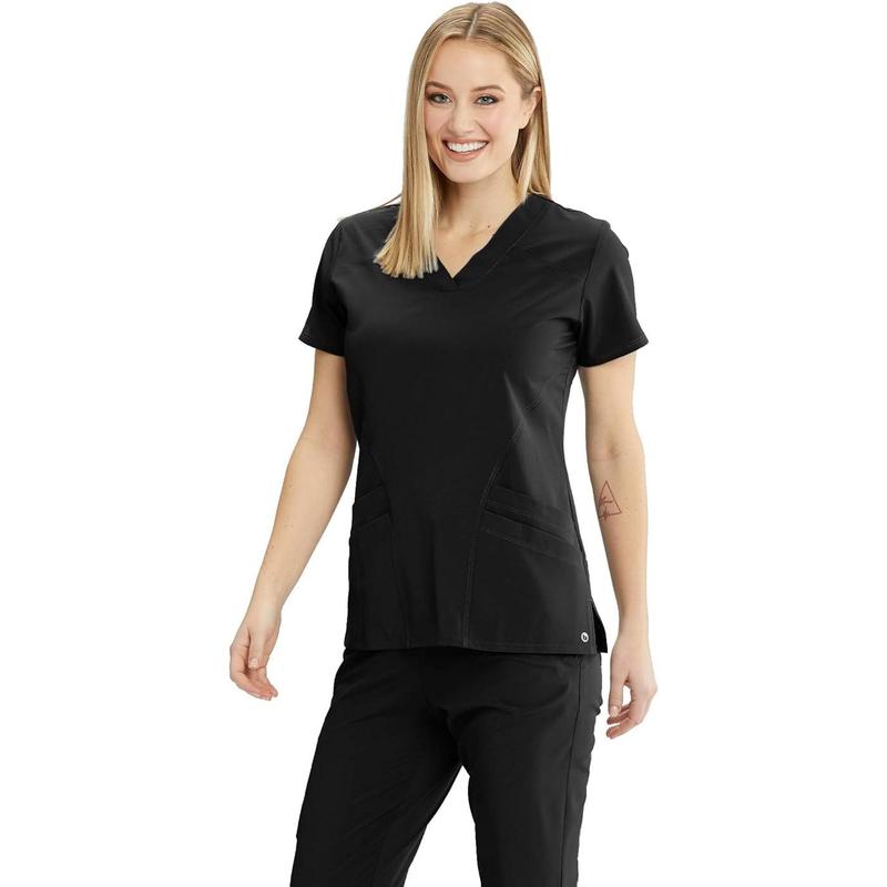 Barco One 5-Pocket V-Neck Yoke & Side Panel Scrub Top