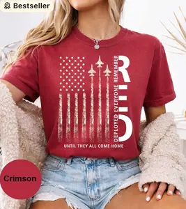 Comfort Colors Red Friday Shirt, Remember Everyone Deployed Tee, Military American Flag, Patriotic Soldier Support, Veteran Family Gift