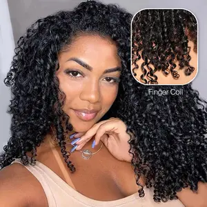 [PX New In] Megalook 13x6 Glueless Three-Go Lace Front Human Hair Wig PX Burmese Curl Hair Wig Pre Cut and Pre Plucked with Drawstring Natural Black Color