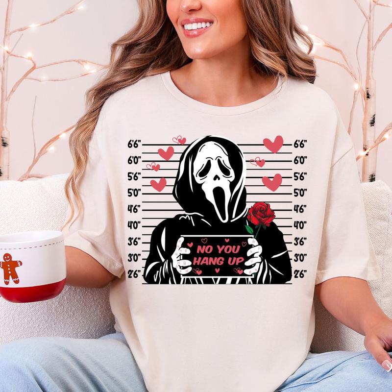 Valentine Horror Movie Characters Premade Gangsheet 6 Transfers Ready to Press DTF Hot Peel All Seasons Faux Rhinestone