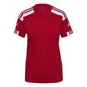 adidas Womens Squadra 21 Crew Neck Short Sleeve Jersey Soccer Cleats  - Red