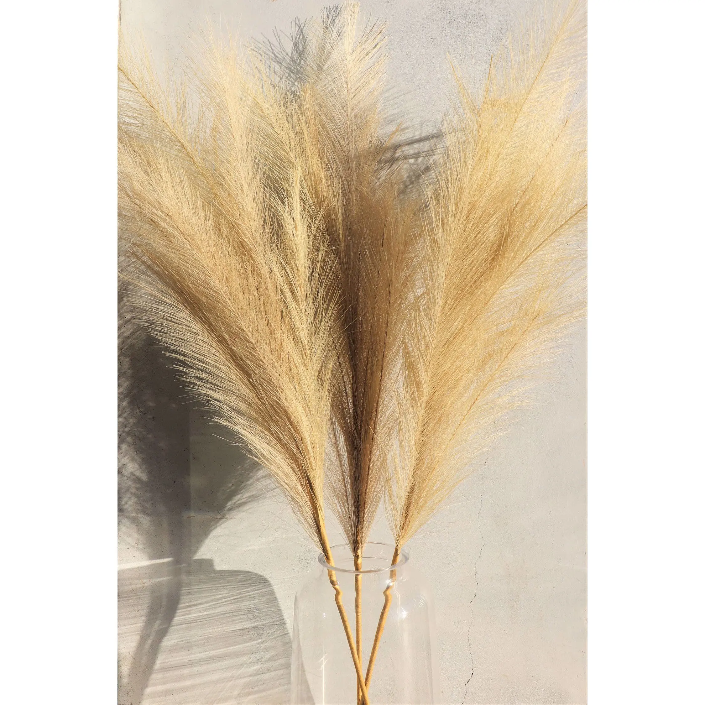 Large Cream Faux Pampas Grass - Individual