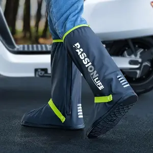 1-Pair intekids Heavy-Duty Waterproof Shoe Boots - Full-Zipper Coverage, Anti-Slip Sole & Reflective Accents Inflatable Christmas Tree Light Blue Vinyl Trading Card Case Rainy Season Rainy Day