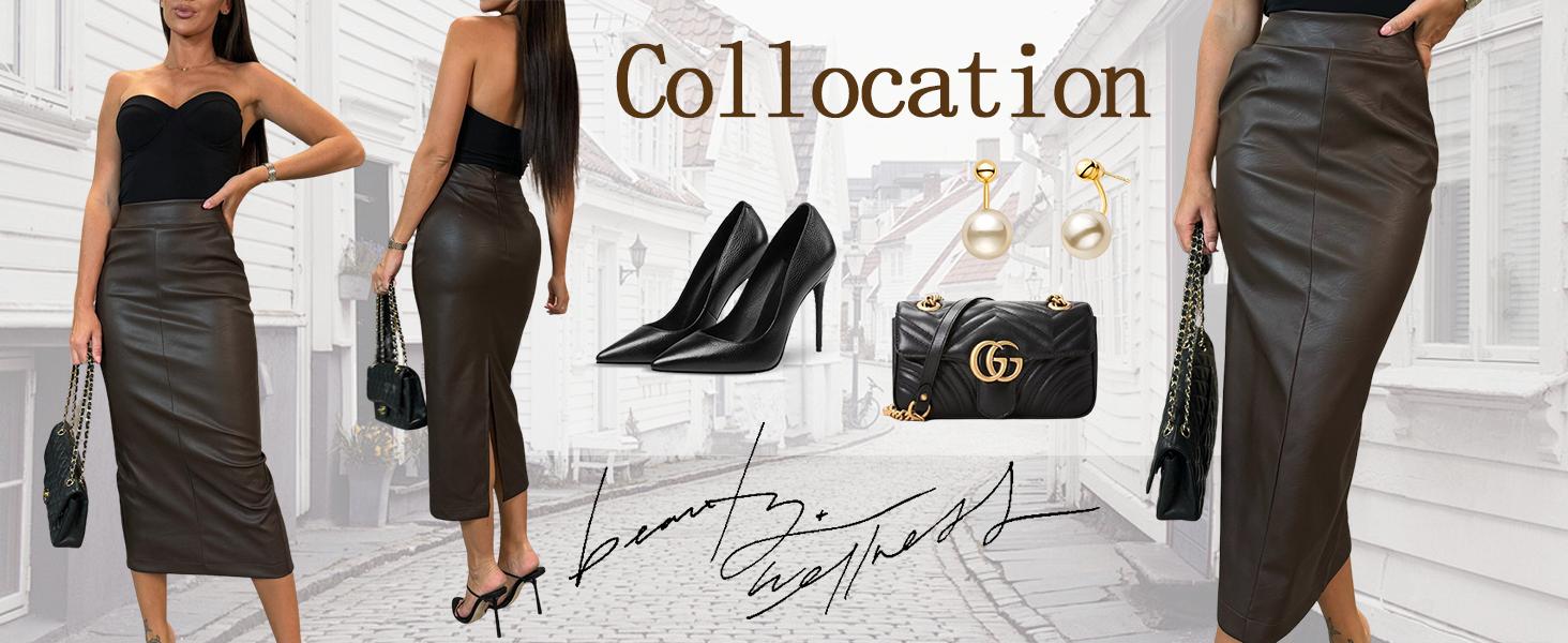 utcoco Womens Leopard Long Wool Trench Coat Notched Lapel Double Breasted Pea Coat Winter Warm Overcoat