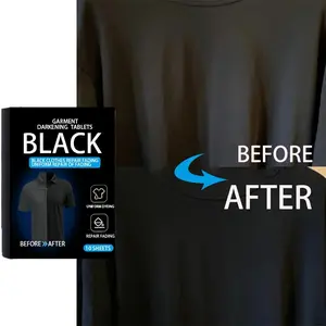 1 Box 10 Pieces Blackening Tablets, Revive Dark Clothes, Solve Fading Issues, Machine & Hand Washable, Suitable for All Homes, Cleaning Supply