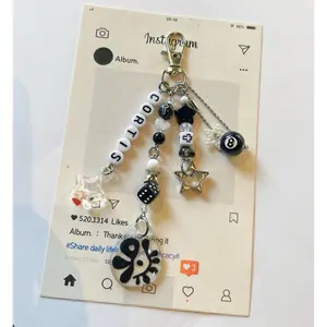 Inspired Beaded Charm Keychain – Handmade Aesthetic Keychain Gift for Fans