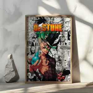Dr. Stone Manga Poster Senku Ishigami Curated Manga Panels