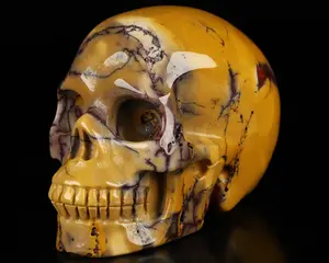 Huge 3.5" MOOKAITE JASPER Carved Crystal Skull, Realistic, Crystal Healing, Reiki Metaphysical healing