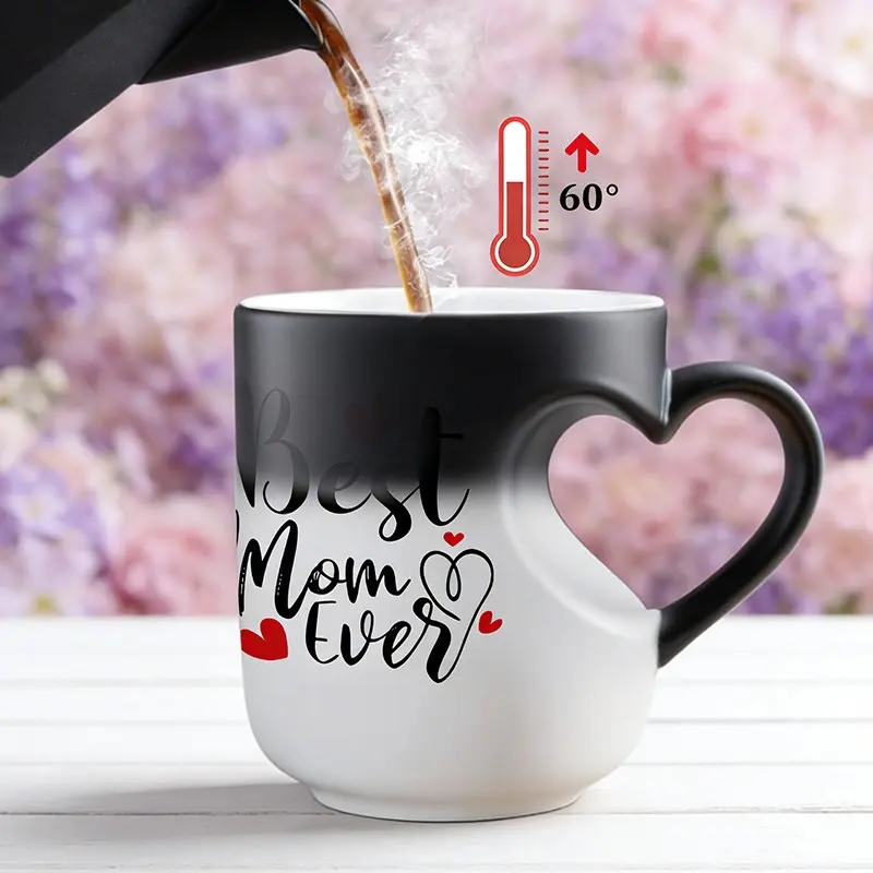 1pc Best Mom Color Changing Coffee Cup, Mother's Day Gift for Mom, Unique Gift Idea for Moms, Coffee Mugs