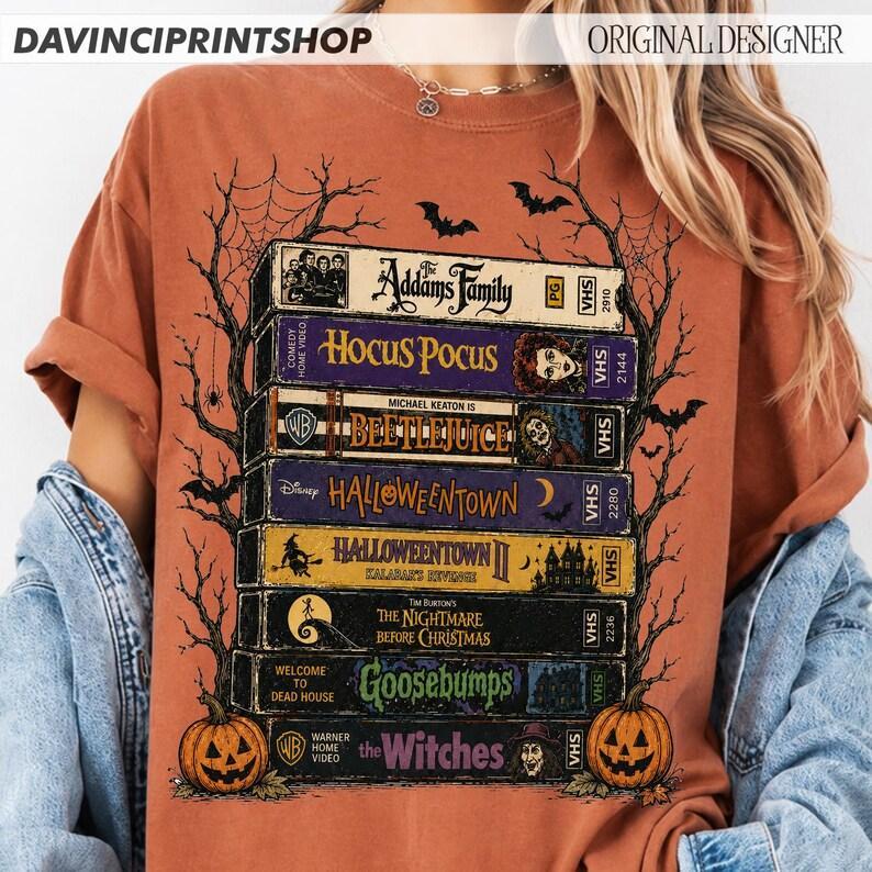 Comfort Colors Vintage Halloween Movie Shirt, Retro Spooky Season Tee, Horror Movie T-Shirt, Scary Movie Graphic Tee, Halloween Film Lover Shirt, Funny Horror Shirt