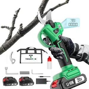 20V Cordless Electric Pruning Shears, Brushless Electric Pruning Shears – Maximum Cutting Diameter 28mm, with LCD Display, Includes Battery, Charger, Blades, Sharpening Stone, Wrench, and Oil Bottle, Suitable for Garden Tree and Shrub Pruning
