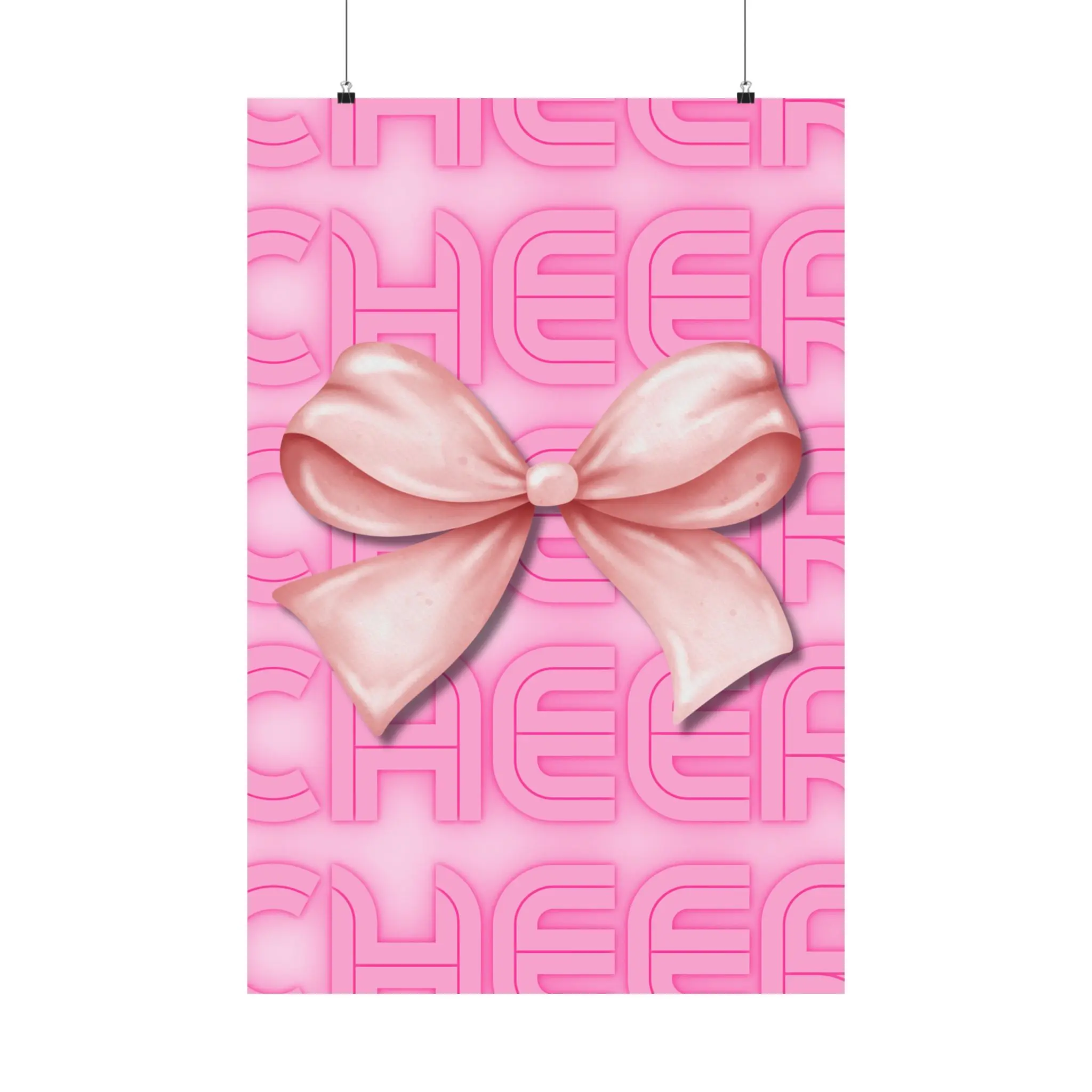 Coquette Pink Allstar Cheerleader Poster Bedroom Decor Matte Vertical Posters