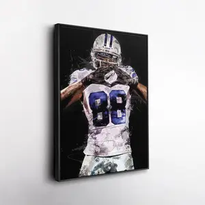 Dez Bryant Wall Art ? Dallas Cowboys Canvas Print, NFL Football Decor, Framed Poster Gift for Fan Room, Man Cave, or Office ( Unframed - Print Only ) (No Frame)