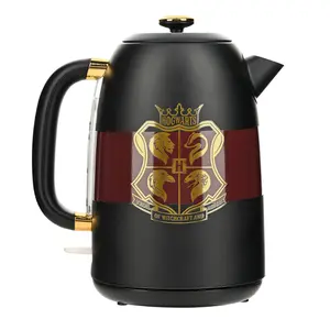 Harry Potter 1.7L Electric Kettle by Select Brands, Small Tea Kettle with Hogwarts Crest, Boils Water in 3 Mins, Auto Shut-Off and Boil-Dry Protection