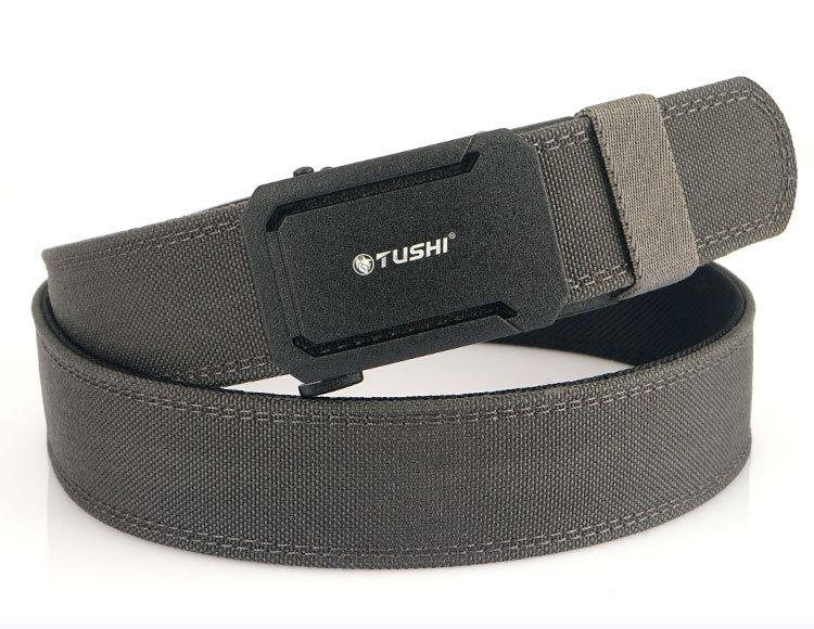 Unisex Tactical Diving Belt, Double Layer High-Tensile Nylon Belt, Stepless Adjustable Metal Buckle Breathable Waist Belt for Outdoor Diving & Tactical Sports