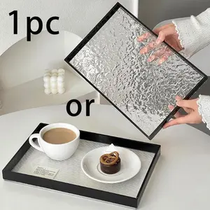 Rectangular Tray Home High-End Plate Living Room Coffee Table Dessert Cake Dish Desktop Storage Organizer Plastic Acrylic Material