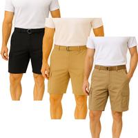 (3 Pack) Black-Khaki-Tea Brown