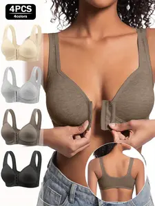 Women's Adjustable Front Buckle Bra, Push-Up Wireless Maternity Bras, Pregnancy Bra, Pregnant, Breathable Full Coverage, Medium Support, All Seasons