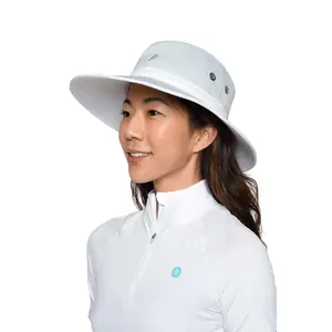 Unisex Matchplay Wide Brim Golf Hat | Silver/White