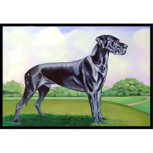212 MAIN Great Dane Front Door Doormat, 24x36 in., Indoor-Outdoor, Permanently Dyed Fade-Resistant Durable Textile Rug for Home Entryways