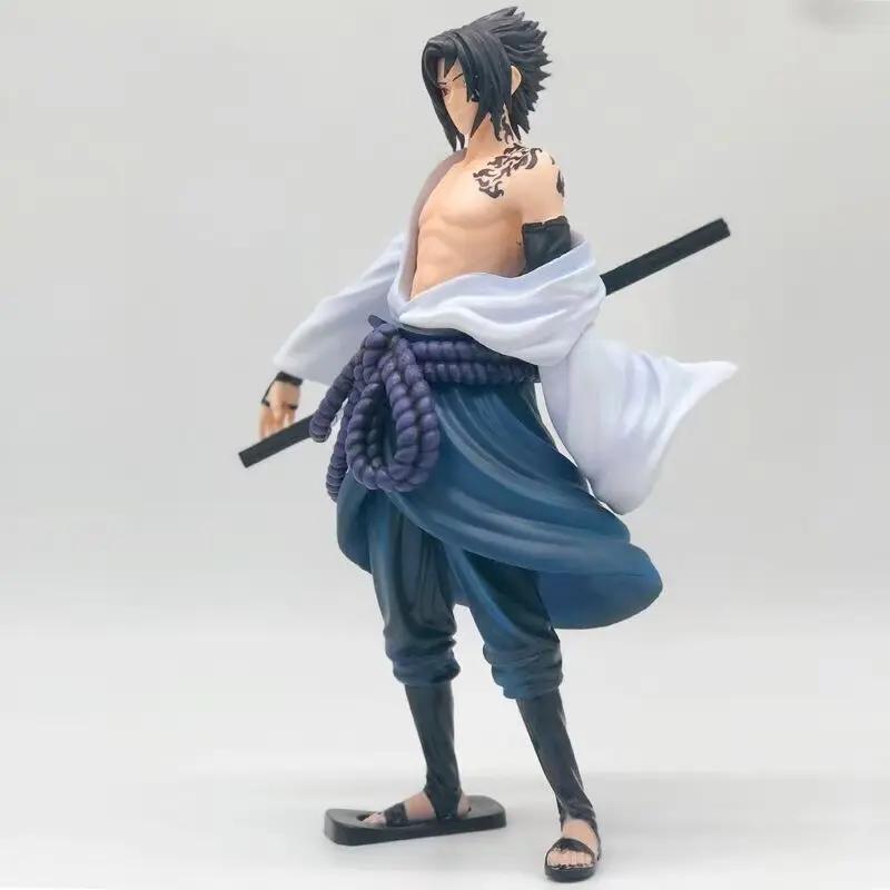 Naruto Sasuke Uchiha "Crow Curse Mark" Japanese Anime Figurine - Standing Sasuke with Sword, Japanese Anime Collectibles, House Decoration Statue