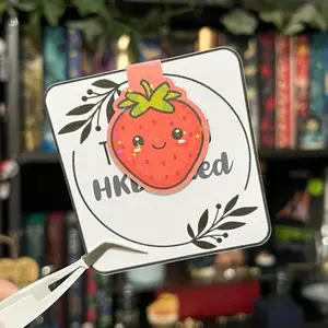 So Many Books Magnetic Bookmark - Cute Strawberry Design - High Quality Card Stock & Laminated for Durability - Perfect for Any Book - Convenient Size Fits in Bag or Pocket