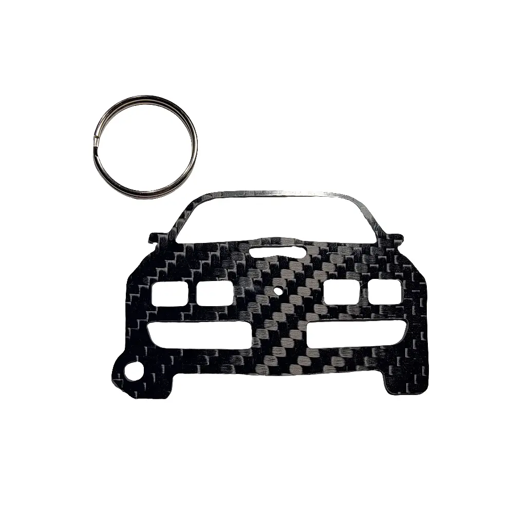 Carbon Fiber keychain for Pontiac Firebird Trans Am (1979-1981) Inspired Keychain Lanyard front  view Glossy Twill gift