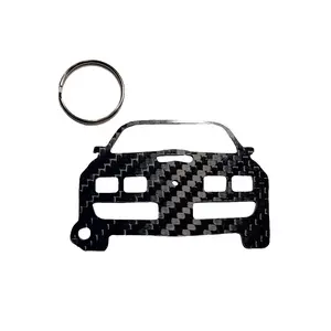 Carbon Fiber keychain for Pontiac Firebird Trans Am (1979-1981) Inspired Keychain Lanyard front  view Glossy Twill gift