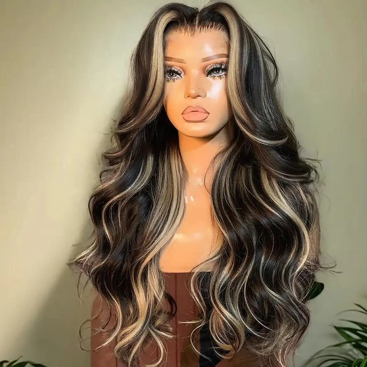 KEPHARE FB/27 Balayage Highlight Wig Human Hair Body Wave 13x4 HD Front 180% Density Ash Blonde Pre Plucked for Black Women Unprocessed Brazilian Virgin Hair No Shedding No Tangling Lace Frontal Wigs