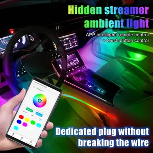 18-64 18-128 22-128 30-128 in1 Symphony Car Ambient Light RGB 128 Color Universal Car Lnterior Led Strip Acrylic Backlight Guide Symphony Atmosphere Lamp