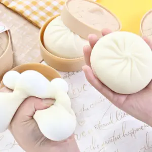 Dumpling Squishy Mystery Bun Fidget Toy, Soft Tpr Material Stress Relief, Fun Unboxing Surprise Design, Easter & Spring Basket Gift
