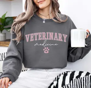 Veterinary Medicine  T-SHIRT / Sweatshirt /Hoodie  ,Vet Tech ,Veterinarian Tshirt,Veterinarian Gift,Vet Med Grad Gift For Her,eterinary Assistant Tee Cotton Crewneck