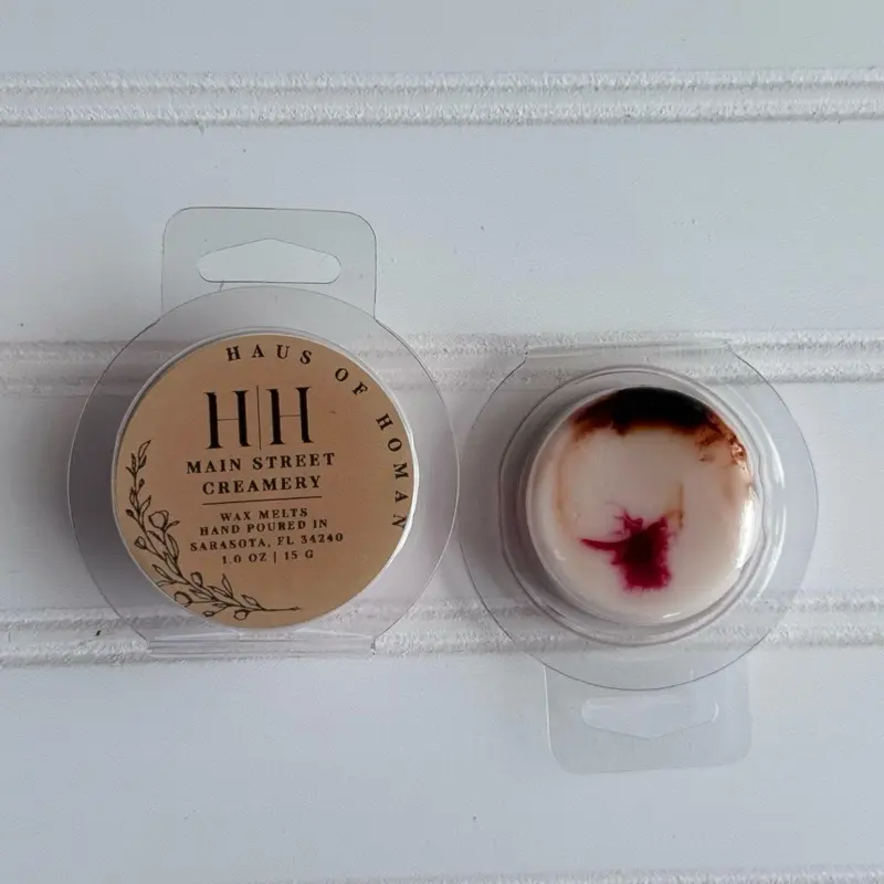 H|H Main Street Creamery Scented Wax Cubes 1oz 26g Hand Poured in Sarasota FL for Home Fragrance