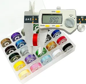 25pcs Assorted Colors Sewing Thread, 25 Color Sewing String, Prewound Bobbins Thread for Embroidery and Sewing Machines, 50 Yards Size A SA156 Spool of Thread Kit DIY and Home