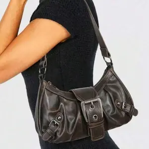 Women Retro Biker Chic Studded Crossbody Bag with Adjustable Strap,  Purse Fashion & Gothic  Suitable for Work, Dating, Parties, Fancy Party,Large Capacity Soft Gradient Leather Shoulder Bag Underarm Bag Party,Handbags for Women