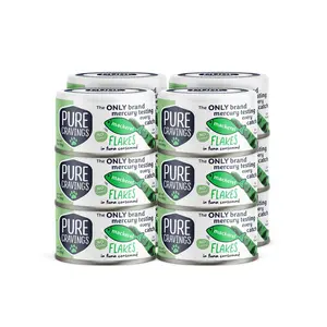 Pure Cravings Flakes in Tuna Consommé, Canned Wet Cat Food Soup, 100% Mercury-Tested, Grain-Free, Non-GMO, 3oz, 12 Pack - Choose Your Flavor