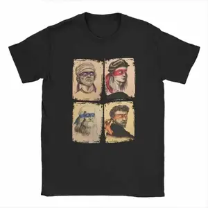 Science Turtles T-Shirt Men Mutant Ninja Short Sleeve Humor Shirt O-Neck Funny Printed Graphic Cosplay Tees Oversized T Shirt