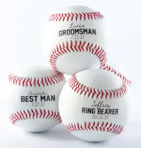 Personalized Leather Baseball, Add your own Text or Logo