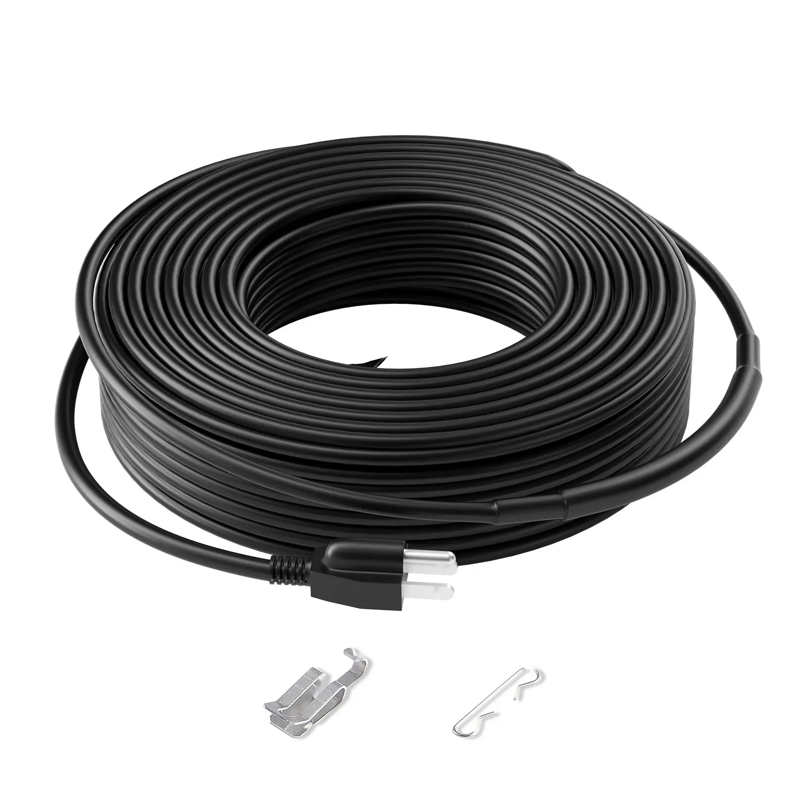 Self-Regulating Pipe Heating Cable 140Ft 5W/Ft Heat Tape for Pipes Roof Winter Weather Freeze Prevention Ice Damming Water Lines Home Plumbing Indoor Outdoor Use with Durable Jacket and Easy Installation
