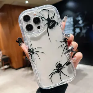 Spider Pattern Phone Case, Decorative Phone Protector Cover, Phone Accessories Compatible with iPhone Series
