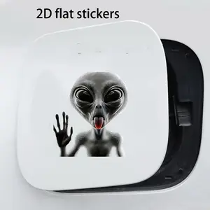 Alien Sticker 6 Inch Glossy Self-Adhesive, Irregular Shape, Suitable for Car Laptop Window Wall, Single Use Decorative Sticker