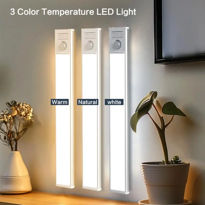 2 Pack Under Cabinet Lighting, 3 Color Temperature Motion Sensor Light