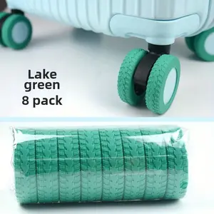 8pcs Hot Suitcase Wheel Covers, Shock Absorbing Sleeves, Universal Wheel Noise Pads, Silent Wheel Covers, Travel Luggage Protectors