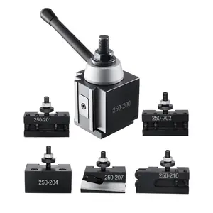 VEVOR Quick Change Tool Post Set, 6 Pcs, Includes Lathe Tool Holders, Wedge Type Tool Post with Turning Tool Holder Accessories, for Mini Lathe Metal Lathe 10-15 Swing, Durable Steel Material