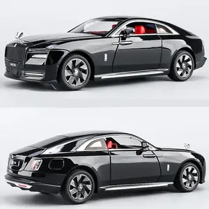 1:24 Alloy Luxury New Energy Car Model Die-cast Toy Car Metal Charging Car Model Sound and Light Children's Gift